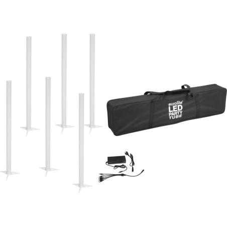 EUROLITE Set 6x AKKU LED Party Tube IR + Ladenetzteil + Soft-Bag (20000952)