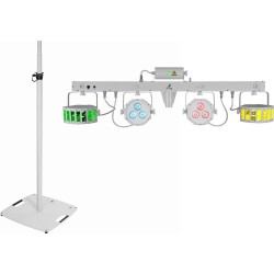 EUROLITE Set LED KLS Laser Bar FX-Lichtset weiß + BPS-3 Boxenhochständer weiß (20000966)