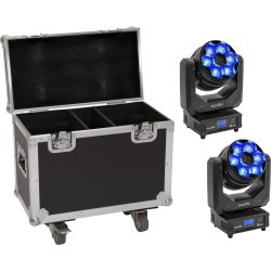 EUROLITE Set 2x LED TMH-H240 Beam/Wash/Flowereffekt + Case (20000968)