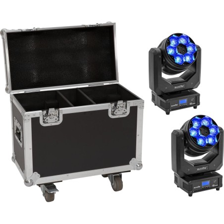 EUROLITE Set 2x LED TMH-H240 Beam/Wash/Flowereffekt + Case (20000968)