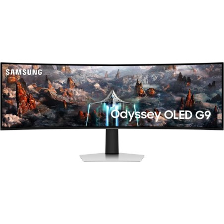 SAMSUNG Odyssey OLED G9 LS49CG934SU - Gaming Monitor, 49 ", DWQHD, 240 Hz, Silber [Energieklasse G] (LS49CG934SUXEN)