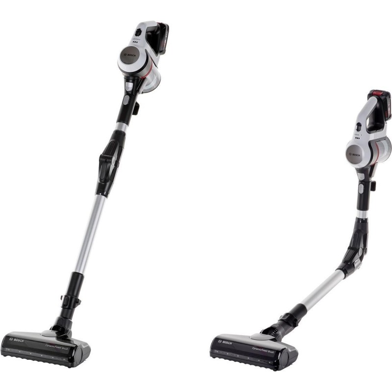 Bosch BBS711W Stabstaubsauger/Elektrischer Besen Akku Trocken Beutellos 0,3 l Schwarz - Edelstahl - Weiß (BBS 711W)