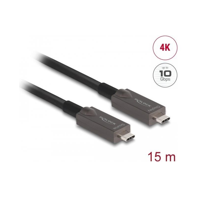 DeLOCK 84179 USB Kabel 15 m USB 3.2 Gen 2 (3.1 Gen 2) USB C Schwarz (84179)