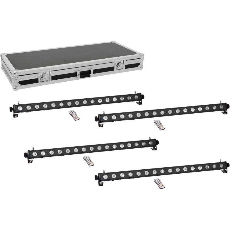 EUROLITE Set 4x LED PIX-16 QCL Leiste + Case (20000992)