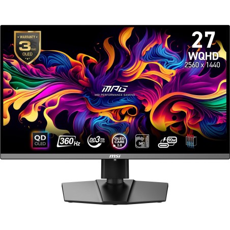 MSI MPG 271QRXDE QD-OLED Gaming-Monitor 26,5" WQHD 360 Hz DisplayHDR True Black 400 Schwarz (9S6-3CD79A-006)