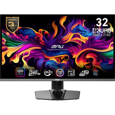 MSI MPG 321URXDE QD-OLED Computerbildschirm 80 cm (31.5") 3840 x 2160 Pixel 4K Ultra HD QDOLED Schwarz (9S6-3DD29A-006)