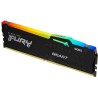 Kingston FURY Beast RGB - DDR5 - Modul - 16GB - DIMM 288-PIN - 6000 MHz / PC5-48000 - CL30 - on-die ECC - Schwarz (KF560C30BBEA