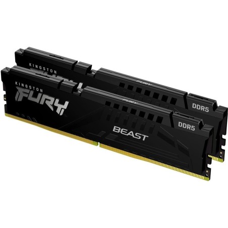 Kingston FURY Beast - DDR5 - Kit - 32GB: 2 x 16GB - DIMM 288-PIN - 3000 MHz / PC5-48000 - CL30 - on-die ECC - Schwarz (KF560C30