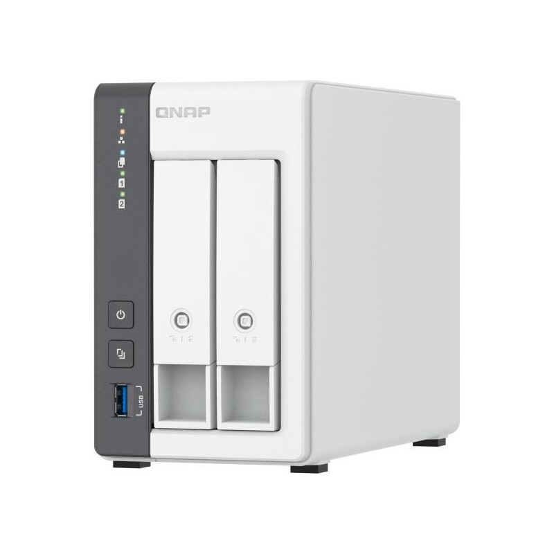 QNAP TS-216G - NAS-Server - 2 Schächte - SATA 6Gb/s - RAID JBOD, 0, 1 - RAM 4GB - 2,5 Gigabit Ethernet - iSCSI Support (TS-216G