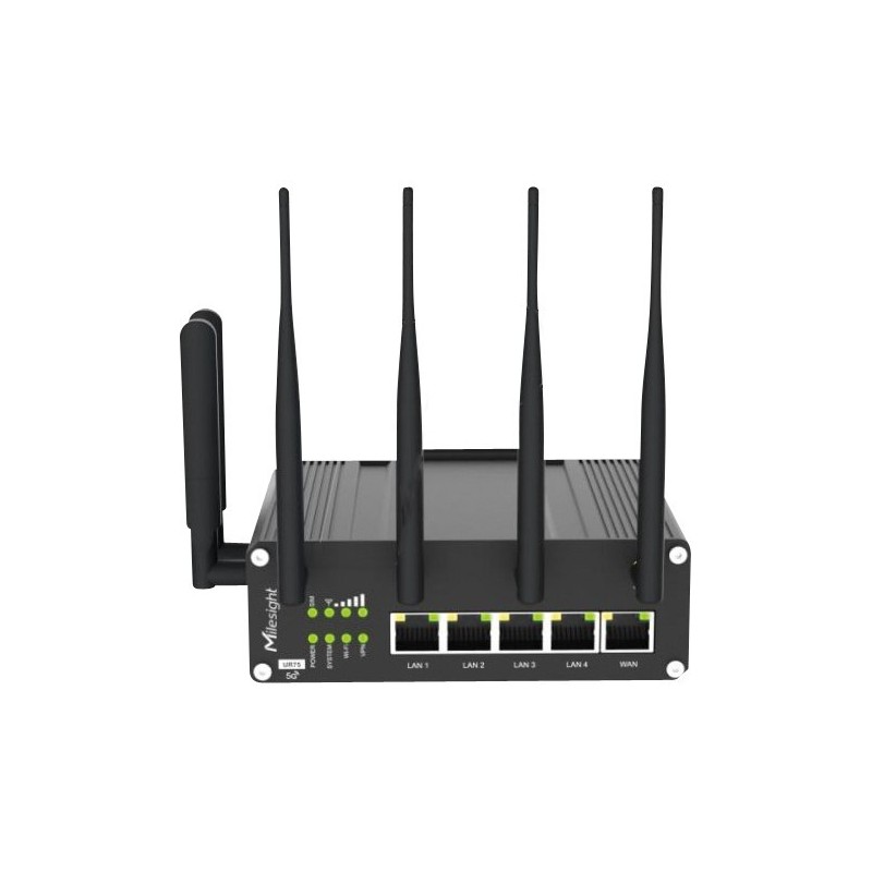 Milesight UR75-504AE-W2 5G Industrial Cellular Router Wi-Fi 6 GPS Dual-SIM (UR75-504AE-W2)