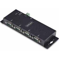 StarTech.com 4P Serial to Ethernet Adapter, IP LAN to RS232 DB9 Converter - Geräteserver - 4 Anschlüsse - 100Mb LAN, RS-232 - W