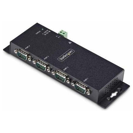 StarTech.com 4P Serial to Ethernet Adapter, IP LAN to RS232 DB9 Converter - Geräteserver - 4 Anschlüsse - 100Mb LAN, RS-232 - W