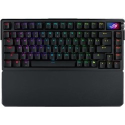ASUS ROG Azoth Extreme - Tastatur - 75% - mit OLED-Display - backlit - kabellos - 2,4 GHz, Bluetooth 5,1, USB-C - QWERTZ - Deut