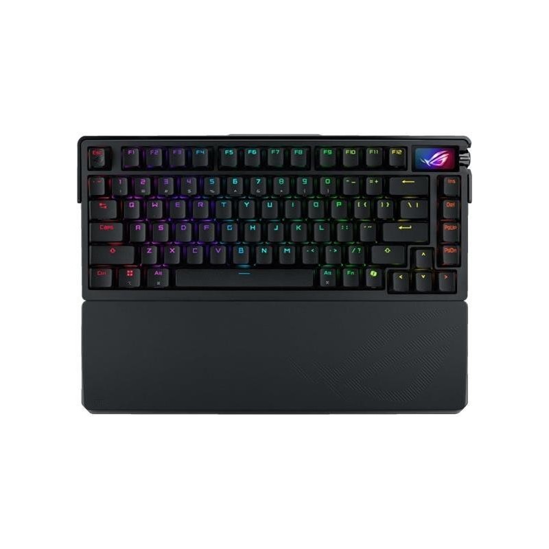 ASUS ROG Azoth Extreme - Tastatur - 75% - mit OLED-Display - backlit - kabellos - 2,4 GHz, Bluetooth 5,1, USB-C - QWERTZ - Deut