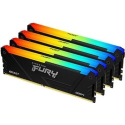 Kingston FURY Beast RGB - DDR4 - Kit - 128GB: 4 x 32GB - DIMM 288-PIN - 1800 MHz / PC4-28800 - CL18 - non-ECC - Schwarz (KF436C