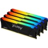 Kingston FURY Beast RGB - DDR4 - Kit - 128GB: 4 x 32GB - DIMM 288-PIN - 1800 MHz / PC4-28800 - CL18 - non-ECC - Schwarz (KF436C
