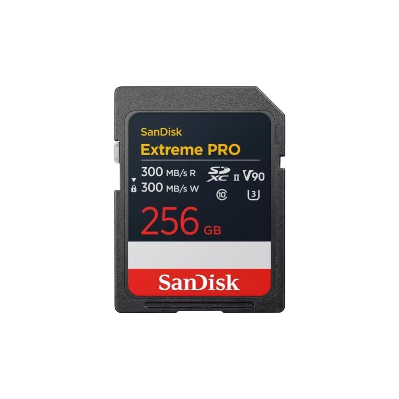 SanDisk Extreme Pro - Flash-Speicherkarte - 256GB - Video Class V90 / UHS-II U3 / Class10 - SDXC UHS-II (SDSDXDM-256G-GN4IN)