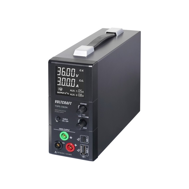 Voltcraft TOPS-3363N Labornetzgerät, einstellbar 0.8 - 36 V/DC 0.1 - 3 A 100 W lüfterlos Anzahl Ausgänge 3 x (VC-15448590)