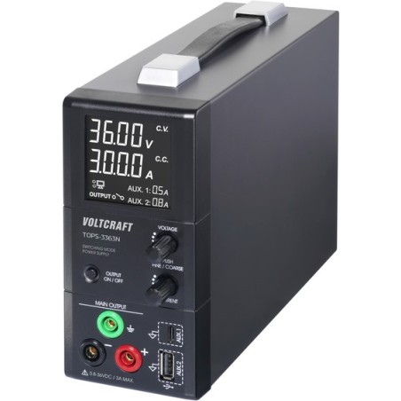 Voltcraft TOPS-3363N Labornetzgerät, einstellbar 0.8 - 36 V/DC 0.1 - 3 A 100 W lüfterlos Anzahl Ausgänge 3 x (VC-15448590)