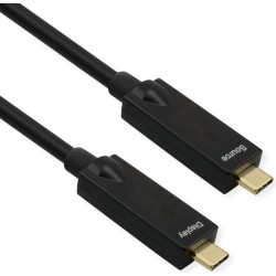 ROLINE USB3.2 Gen2 AOC-Kabel 4K60 ST/ST PD 60W - Kabel - Digital/Daten (11.02.9132)