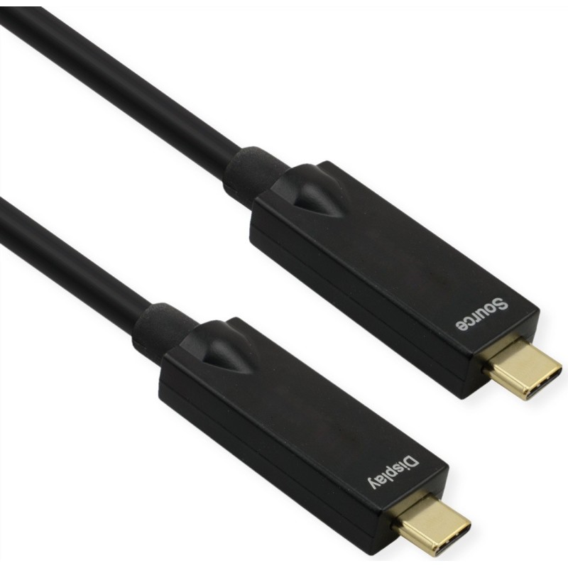 ROLINE USB3.2 Gen2 AOC-Kabel 4K60 ST/ST PD 60W - Kabel - Digital/Daten (11.02.9132)