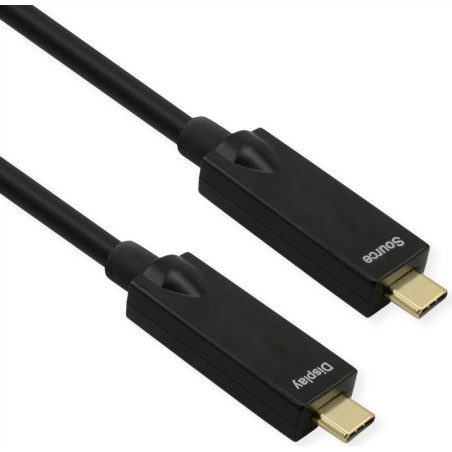 ROLINE USB3.2 Gen2 AOC-Kabel 4K60 ST/ST PD 60W - Kabel - Digital/Daten (11.02.9132)