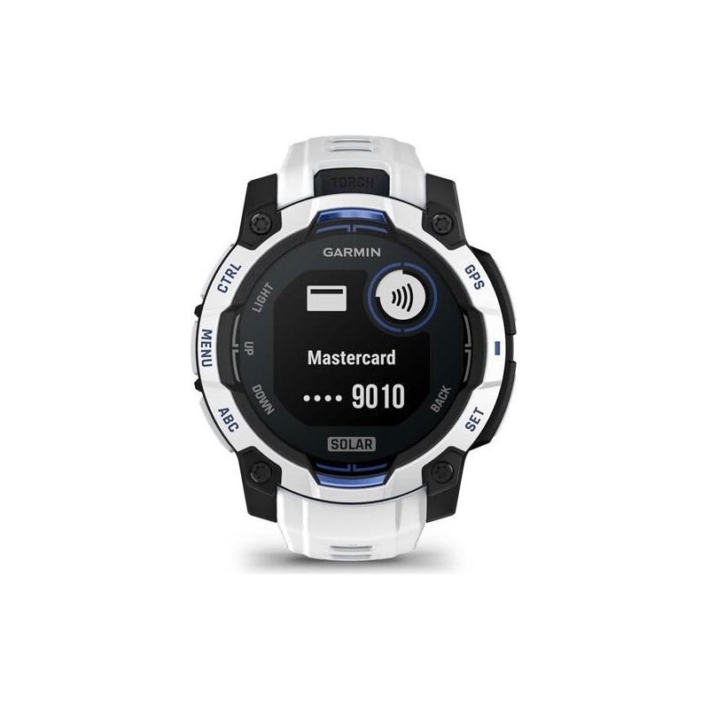 Garmin Instinct 3 Solar 45mm Schwarz/Steinweiß mit Silikon-Wechselarmband 22 mm (010-02934-03)