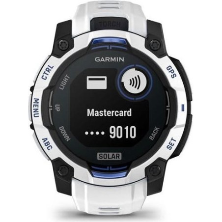 Garmin Instinct 3 Solar 45mm Schwarz/Steinweiß mit Silikon-Wechselarmband 22 mm (010-02934-03)