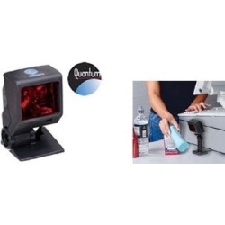 Honeywell QuantumT 3580, 1D, Kit (USB), schwarz Präsentationsscanner, Retail, 1D, Laser, omnidirektional, IR-Barcodesensor, ums