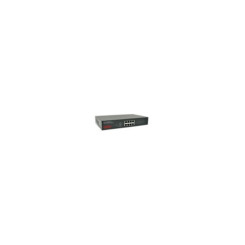 ROLINE PoE Fast Ethernet Switch, 8 Port (8x PoE), 48,30cm (19") Einbau (21.13.1191)
