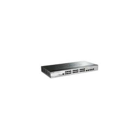 D-Link SmartPro DGS-1510-28P - Switch - L3 - verwaltet - 24 x 10/100/1000 (PoE+) + 2 x Gigabit SFP + 2 x 10 Gigabit SFP+ - Desk