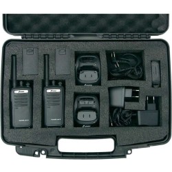 Stabo 20261 FreeTalk COM II Funksprechgerät 16 Kanäle 446 MHz Schwarz 2er-Set (20261)