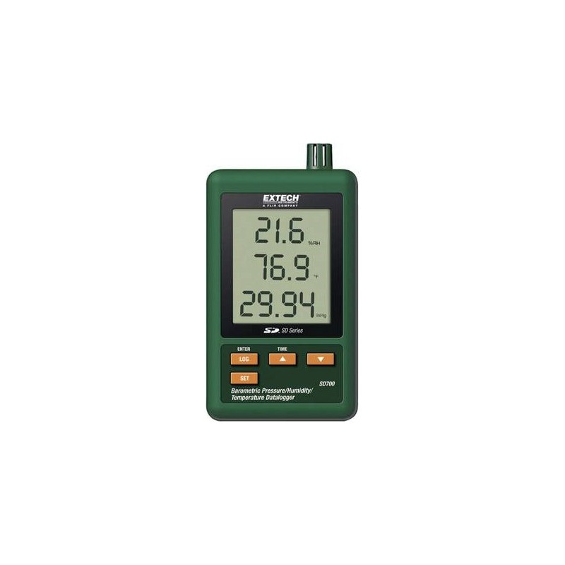 EXTECH SD700 Temperatur, relative Luftfeuchte, Luftdruck-Datenlogger, Klima-Wetter-Datenlogger mit 2 (SD700)
