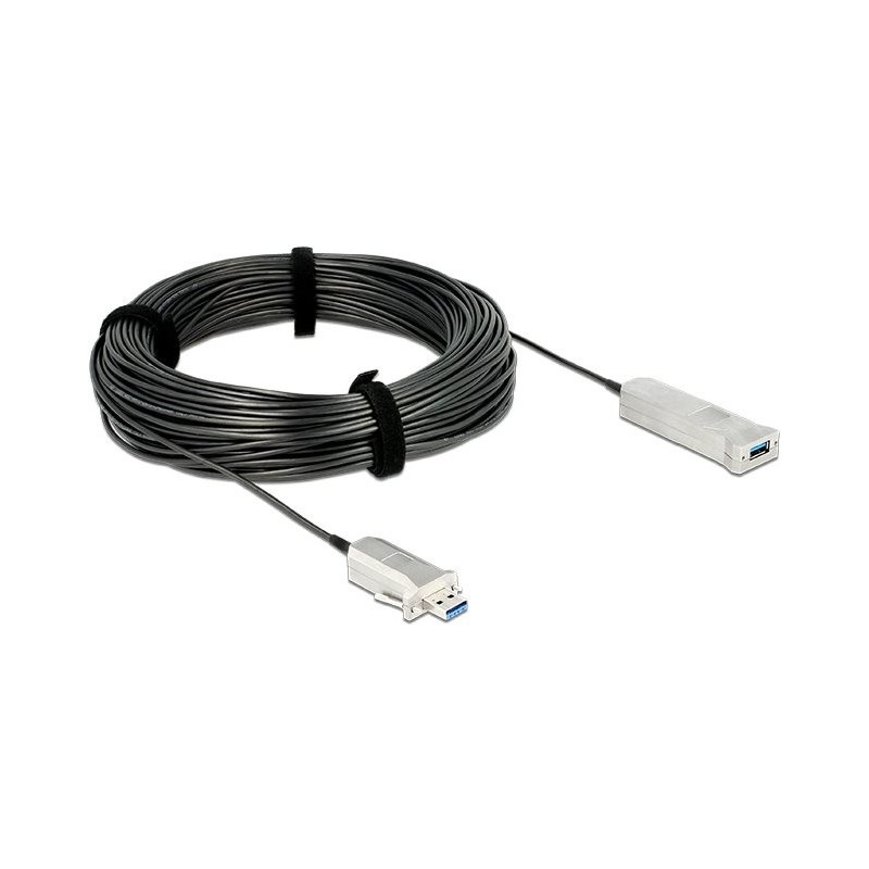 DeLOCK - USB-Kabelsatz (USB / USB2.0 / USB3.0) - aktives Kabel (Signalregenerierung), Flügelschrauben - Schwarz (83740)