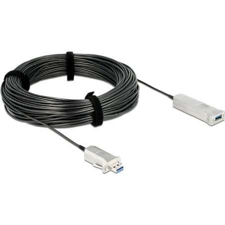 DeLOCK - USB-Kabelsatz (USB / USB2.0 / USB3.0) - aktives Kabel (Signalregenerierung), Flügelschrauben - Schwarz (83740)