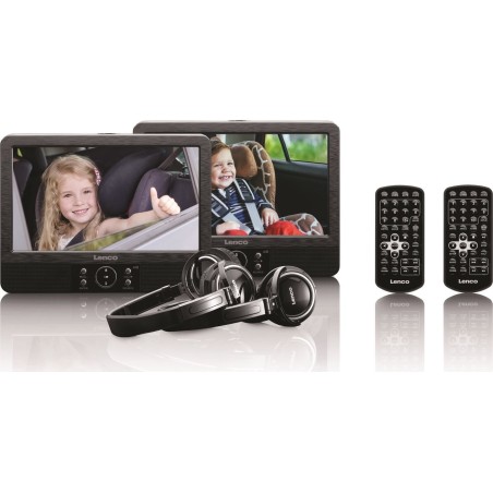 Lenco Tragbarer DVD-Player 22.5 cm 22,90cm (9") DVP-939 inkl. 12 V Kfz-Anschlusskabel, mit integriertem DVD Player, inkl. zwei