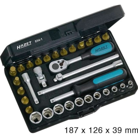 Hazet Steckschlüssel-Satz (6kt.), Innenvierkant 6,3 mm (1/4" ) 854-1 (854-1)