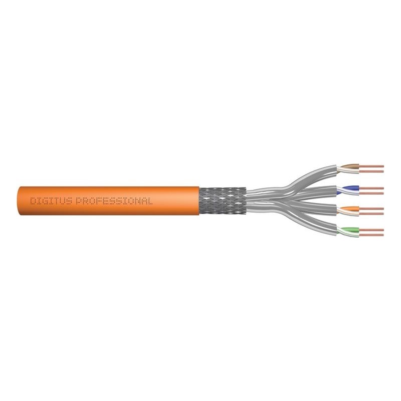 DIGITUS Professional - Bulkkabel - 500,0m - SFTP, PiMF -Cat.7 Rohkabel - IEEE 802,5/IEEE 802,3 - halogenfrei, Riser, robust - o