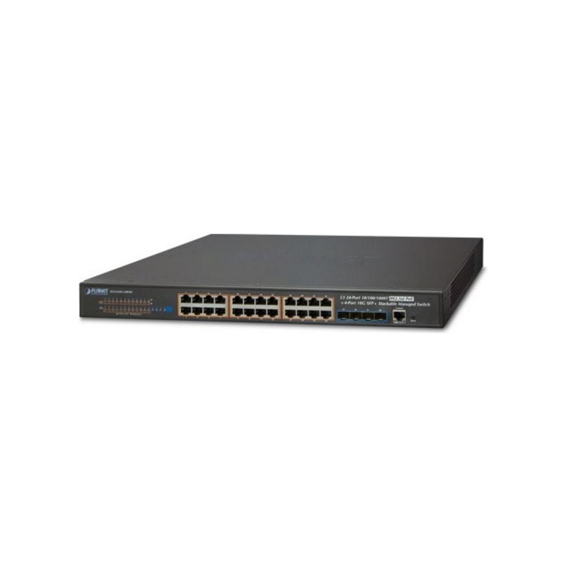 PLANET SGS-6341-24P4X - Switch - L3 - verwaltet - 24 x 10/100/1000 (PoE+) + 4 x 10 Gigabit SFP+ - an Rack montierbar - PoE+ (SG