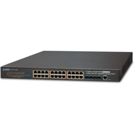 PLANET SGS-6341-24P4X - Switch - L3 - verwaltet - 24 x 10/100/1000 (PoE+) + 4 x 10 Gigabit SFP+ - an Rack montierbar - PoE+ (SG