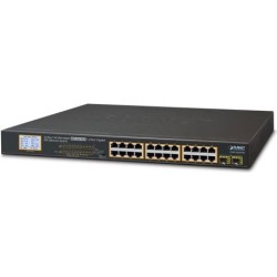 PLANET GSW-2620VHP - Switch - 24 x 10/100/1000 (PoE+) + 2 x Gigabit SFP - Desktop, an Rack montierbar - PoE+ (GSW-2620VHP)