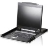 ATEN CL1000N - KVM-Konsole - PS/2, USB - Schweizer - 48,3 cm (19") - Rack - einbaufähig - 1280 x 1024 @ 75 Hz - 250 cd/m² - 100