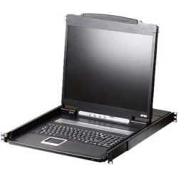 ATEN CL1000N KVM-Konsole 48,30cm (19") LCD VGA PS/2 USB Französisch AZERTY 1U (CL1000N F)