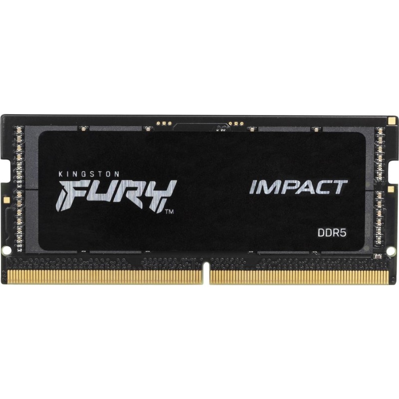 Kingston FURY Impact - DDR5 - Kit - 32 GB: 2 x 16 GB - SO DIMM 262-PIN - 4800 MHz / PC5-38400 - CL38 - 1.1 V - ungepuffert - on