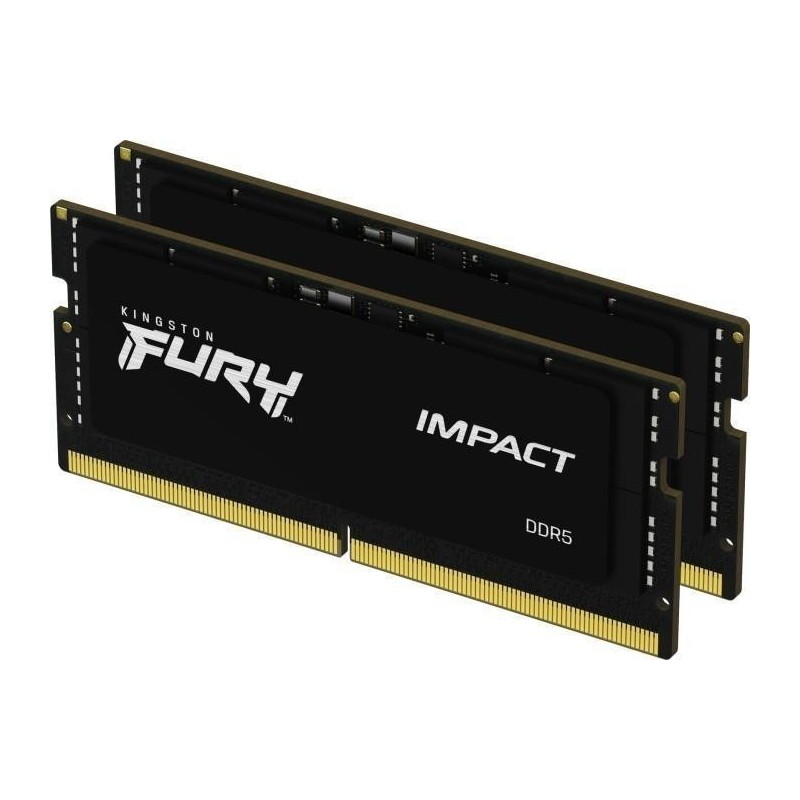 Kingston FURY Impact - DDR5 - Kit - 64 GB: 2 x 32 GB - SO DIMM 262-PIN - 4800 MHz / PC5-38400 - CL38 - 1.1 V - ungepuffert - on