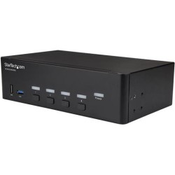 StarTech.com 4 Port HDMI KVM Switch - 4K 30Hz - Dual Display - KVM-/Audio-/USB-Switch - 4 x KVM/Audio/USB - an Rack montierbar