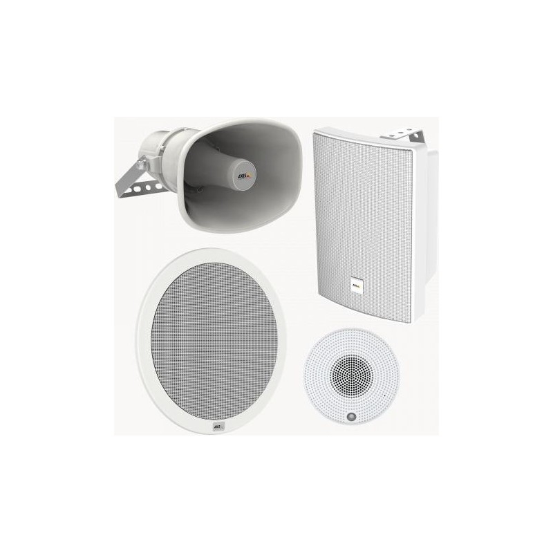 Axis C1210-E - IP Lautsprecher - für PA-System - Ethernet, Fast Ethernet, PoE - App-gesteuert - koaxial (Grill Farbe - RAL 9010