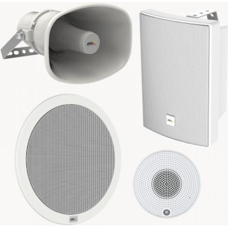 Axis C1210-E - IP Lautsprecher - für PA-System - Ethernet, Fast Ethernet, PoE - App-gesteuert - koaxial (Grill Farbe - RAL 9010