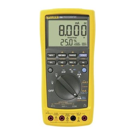Fluke 789. Breite: 100 mm, Tiefe: 203 mm, Höhe: 50 mm. Akku-/Batterietyp: AA. Anzeige: LCD (3977194)