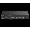 D-Link DGS 2000-10P - Switch - L3 - managed - 8 x 10/100/1000 (PoE+) + 2 x Fast Ethernet/Gigabit SFP, kombiniert - an Rack mont